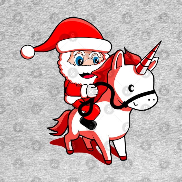 merry christmas from santa and a unicorn by osvaldoport76